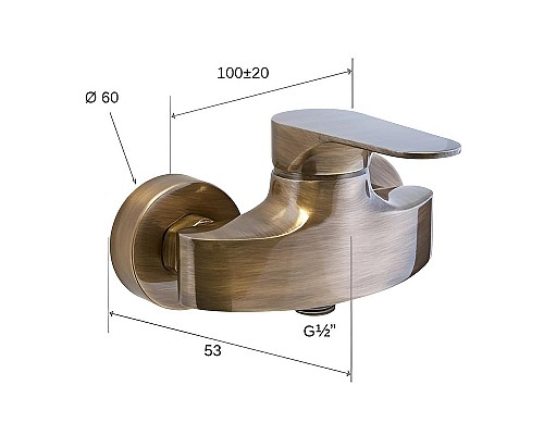 Смеситель для душа Remer Class Line LC31VO Бронза