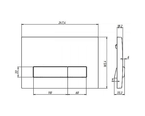 Инсталляция Berges Atom 410 040345 для унитаза с клавишей смыва Никель матовый