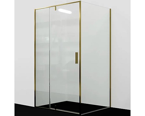 Душевая стенка WasserKRAFT Aisch 90 55P03-RP90 профиль Золото матовое стекло прозрачное