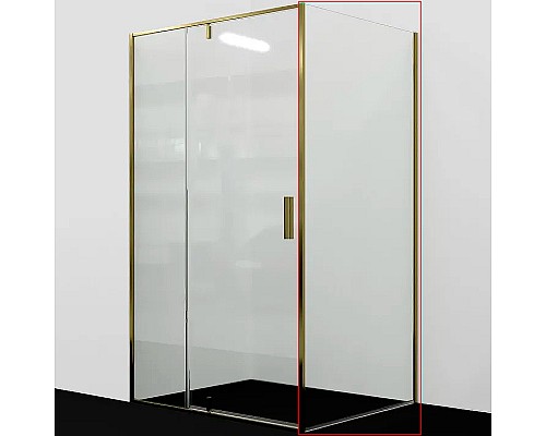 Душевая стенка WasserKRAFT Aisch 90 55P03-RP90 профиль Золото матовое стекло прозрачное