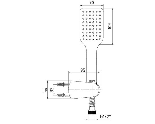 Душевой гарнитур E.C.A. Tiera 102117342C1EX Черный матовый