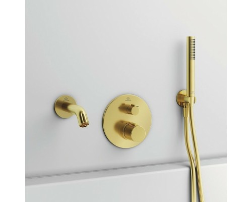 Смеситель для душа Ideal Standard Ceratherm T100 с термостатом Brushed Gold
