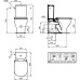 Унитаз компакт Ideal Standard Tesi T0082V1 без бачка и сиденья