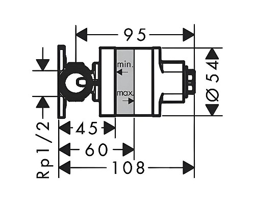 Скрытая часть для смесителя Hansgrohe Bidette 29235180 G 1/2
