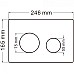 Клавиша смыва Abber AC0121NG Никель