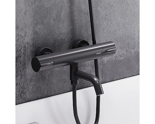 Смеситель для ванны Damixa Scandinavian Pure 363000300 с термостатом Черный матовый