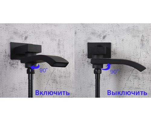 Душевая система Gappo G7107-6 Черная матовая