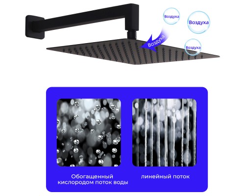 Душевая система Gappo G7107-6 Черная матовая