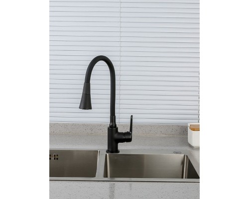 Смеситель для кухни Frap H17-6 F4417-6 Черный матовый