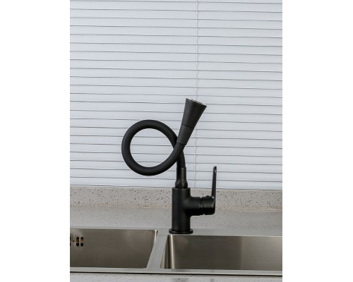 Смеситель для кухни Frap H17-6 F4417-6 Черный матовый
