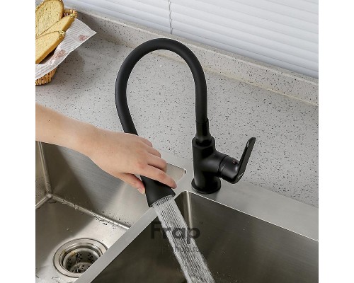Смеситель для кухни Frap H17-6 F4417-6 Черный матовый