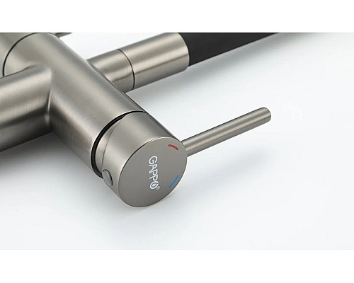 Смеситель для кухни Gappo G4398-39 Оружейная сталь Черный