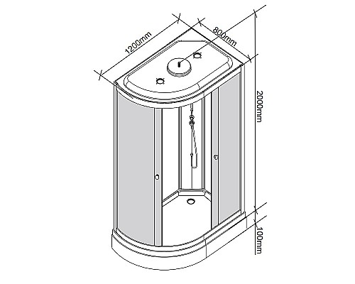 Душевая кабина Parly Classic Эконом 120x80 L EC1231L без гидромассажа