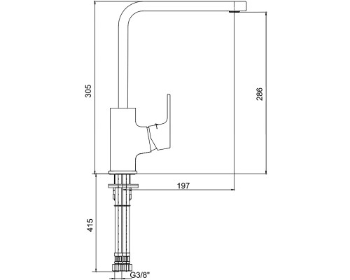 Смеситель для кухни E.C.A. Tiera 104818123EX Белый Хром