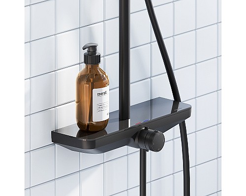 Душевая система Damixa Merkur 940730300 Черная матовая