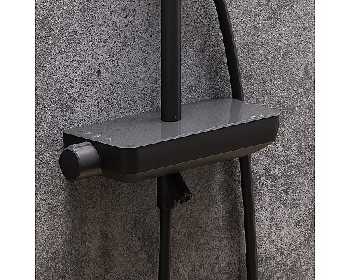 Душевая система Damixa Scandinavian Pure 936730300 Черная матовая