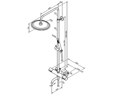 Душевая система Damixa Scandinavian Pure 936810000 с термостатом Хром
