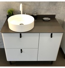 Тумба с раковиной Comforty Сорренто 90Н Светло-серая