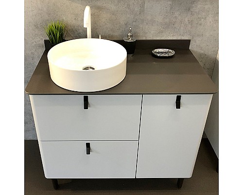 Тумба с раковиной Comforty Сорренто 90Н 00-00013520 Светло-серая