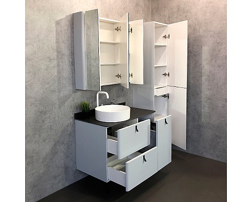 Тумба с раковиной Comforty Сорренто 90Н 00-00013520 Светло-серая