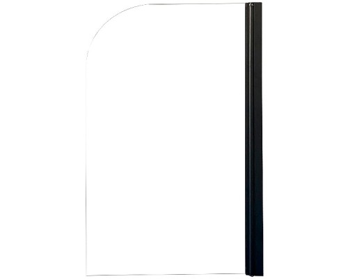 Шторка на ванну Parly 75x130 F04B профиль Черный стекло прозрачное