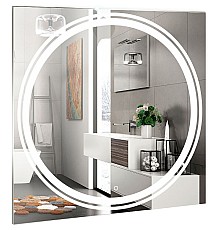 Зеркало Silver Mirrors Eclipse 77 LED-00002529 с подсветкой с сенсорным выключателем, диммером и часами