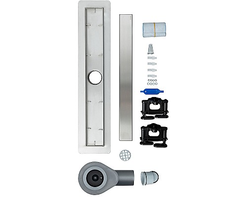 Душевой лоток Logan L001SL-500 с решеткой Нержавеющая сталь / под плитку