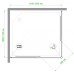 Душевой уголок Royal Bath HPD 120x110 профиль Белый стекло прозрачное