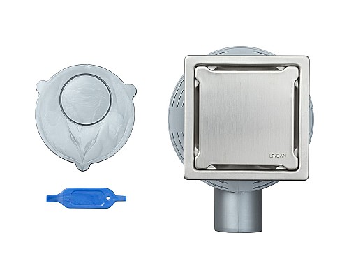 Душевой трап Logan L003-110 с решеткой Нержавеющая сталь