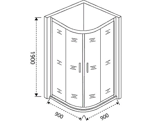 Душевой уголок Good Door Cofe R-90-C-CH 90x90 КФ00022 профиль Хром стекло прозрачное