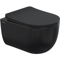 Унитаз Berges Ventas Black Rimless подвесной Черный с сиденьем Микролифт