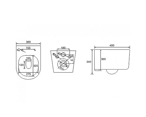 Унитаз Berges Ventas Black Rimless 082136 подвесной Черный с сиденьем Микролифт