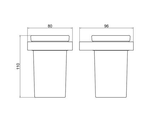 Стакан для зубных щеток Timo Petruma 15233/17 Золото матовое