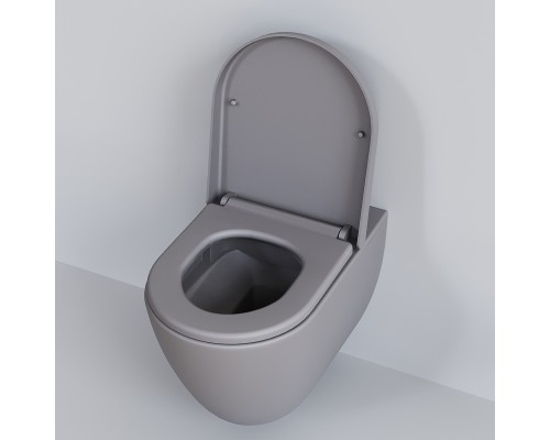 Унитаз Ambassador Queen 113T20301R подвесной Серый матовый без сиденья