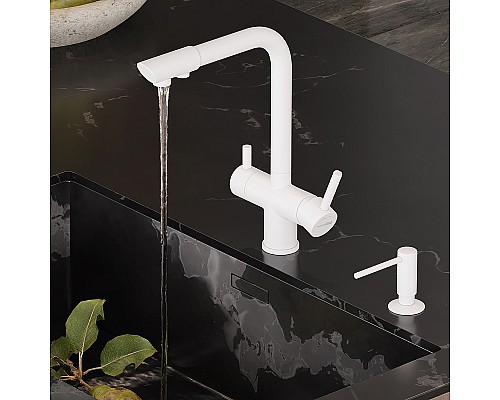 Смеситель для кухни WasserKRAFT A8357 Белый матовый