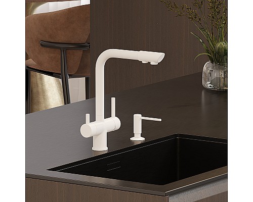 Смеситель для кухни WasserKRAFT A8357 Белый матовый