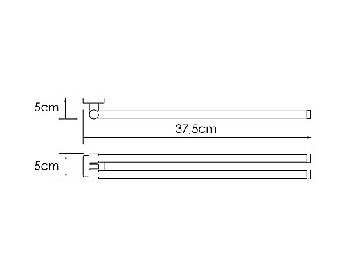 Полотенцедержатель WasserKRAFT Rhin K-8731 Хром