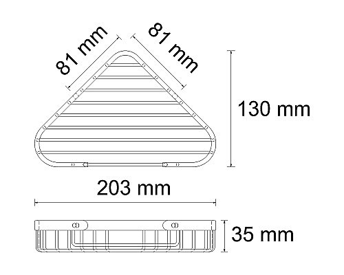 Полка корзина WasserKRAFT K-733N угловая Никель