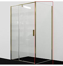 Душевая стенка WasserKRAFT Aisch 100 55P10-RP100 профиль Золото матовое стекло прозрачное