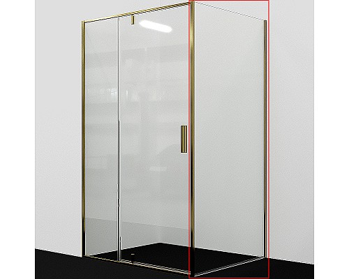 Душевая стенка WasserKRAFT Aisch 100 55P10-RP100 профиль Золото матовое стекло прозрачное