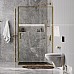 Душевая стенка WasserKRAFT Aisch 100 55P10-RP100 профиль Золото матовое стекло прозрачное