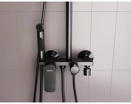 Душевая система Damixa Jupiter 977770300 Черная матовая