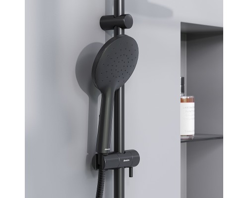 Душевая система Damixa Jupiter 977770300 Черная матовая