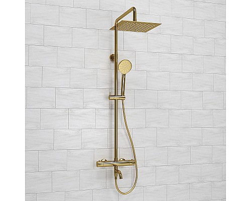 Душевая система WasserKRAFT A188.256.207.PG Thermo с термостатом Золото глянцевое
