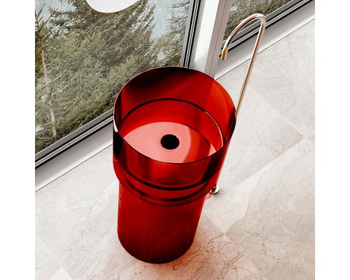 Раковина Abber Kristall 45 AT2701Rubin Красная