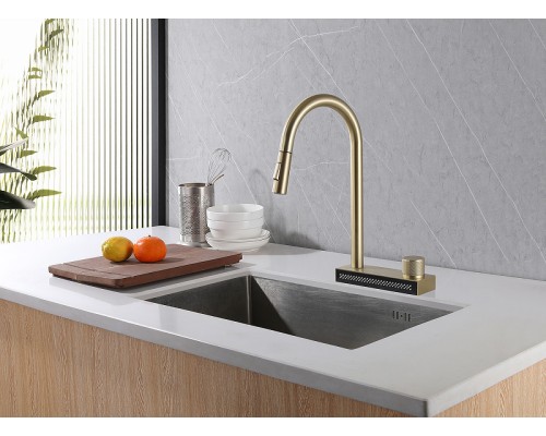 Смеситель для кухни Abber Wasser Kreis Золото матовое