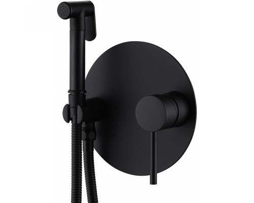 Гигиенический душ со смесителем Abber Emotion AF8826B Черный матовый
