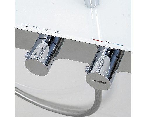 Душевая система WasserKRAFT A113.118.126.CH Thermo с термостатом Хром Белая