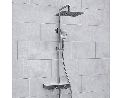 Душевая система WasserKRAFT A113.118.126.CH Thermo с термостатом Хром Белая