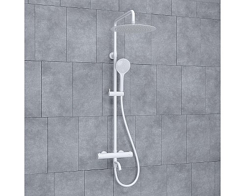 Душевая система WasserKRAFT A188.161.155.WM Thermo с термостатом Белый матовый